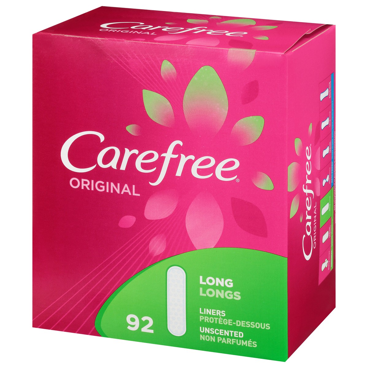 slide 2 of 10, Carefree Original Long Unscented Liners 92 ea Box, 92 ct