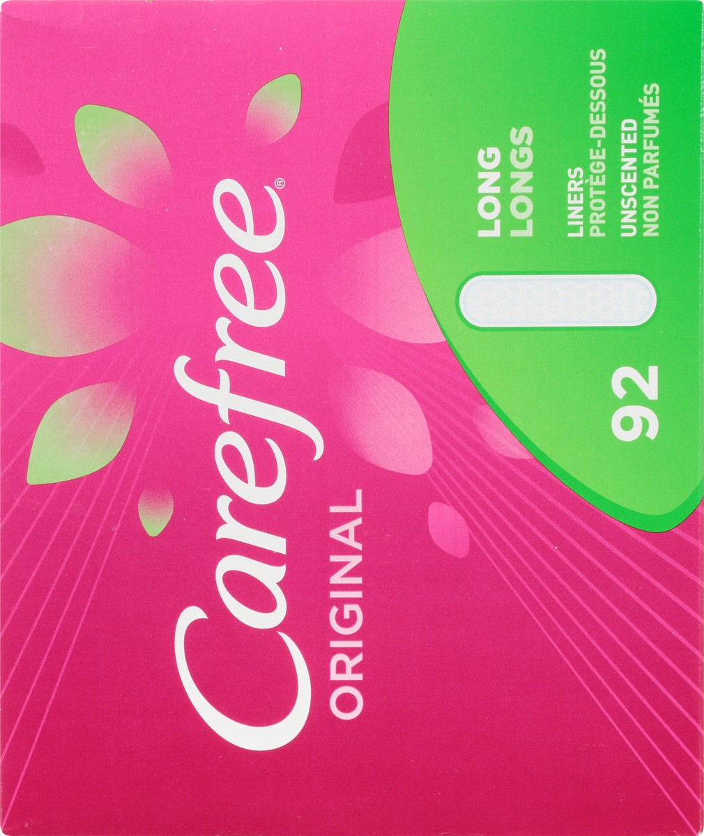 slide 7 of 10, Carefree Original Long Unscented Liners 92 ea Box, 92 ct