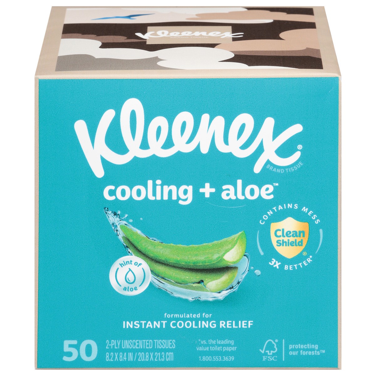 slide 1 of 13, Kleenex Cool Touch Facial Tissue, 50 ct