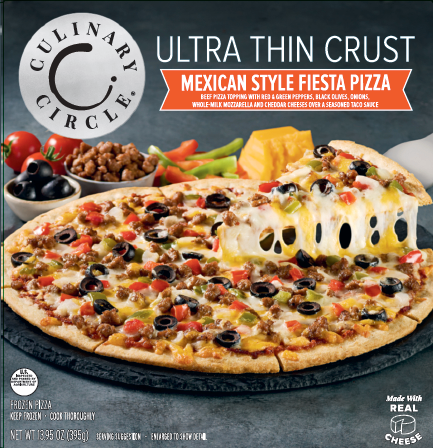slide 1 of 1, Culinary Circle Thin Crust Pizza Mexican Fiesta, 13.95 oz