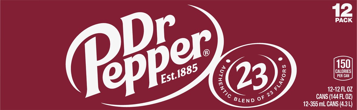 slide 2 of 7, Dr Pepper 12 Pack Soda 12-12 fl oz Cans, 12 ct; 12 fl oz