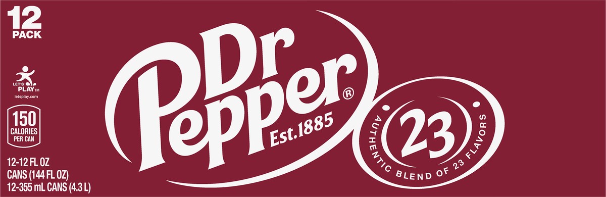 slide 3 of 7, Dr Pepper Soda - 12pk/12 fl oz Cans, 12 ct; 12 fl oz
