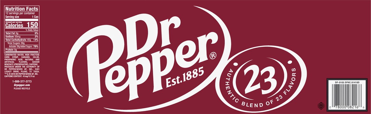 slide 4 of 7, Dr Pepper 12 Pack Soda 12-12 fl oz Cans, 12 ct; 12 fl oz