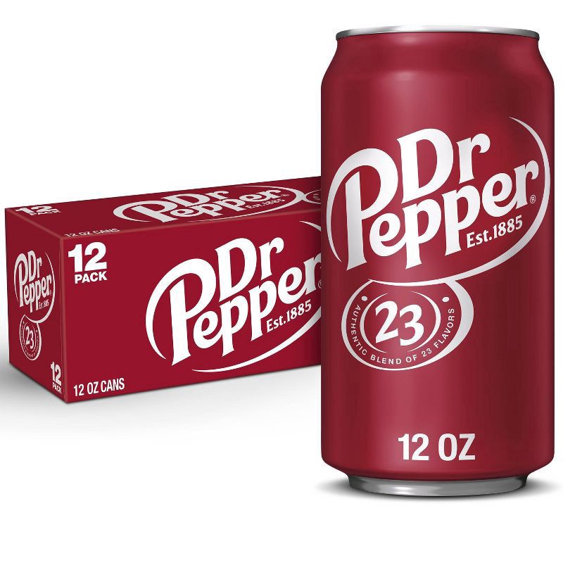 slide 1 of 7, Dr Pepper Soda - 12pk/12 fl oz Cans, 12 ct; 12 fl oz