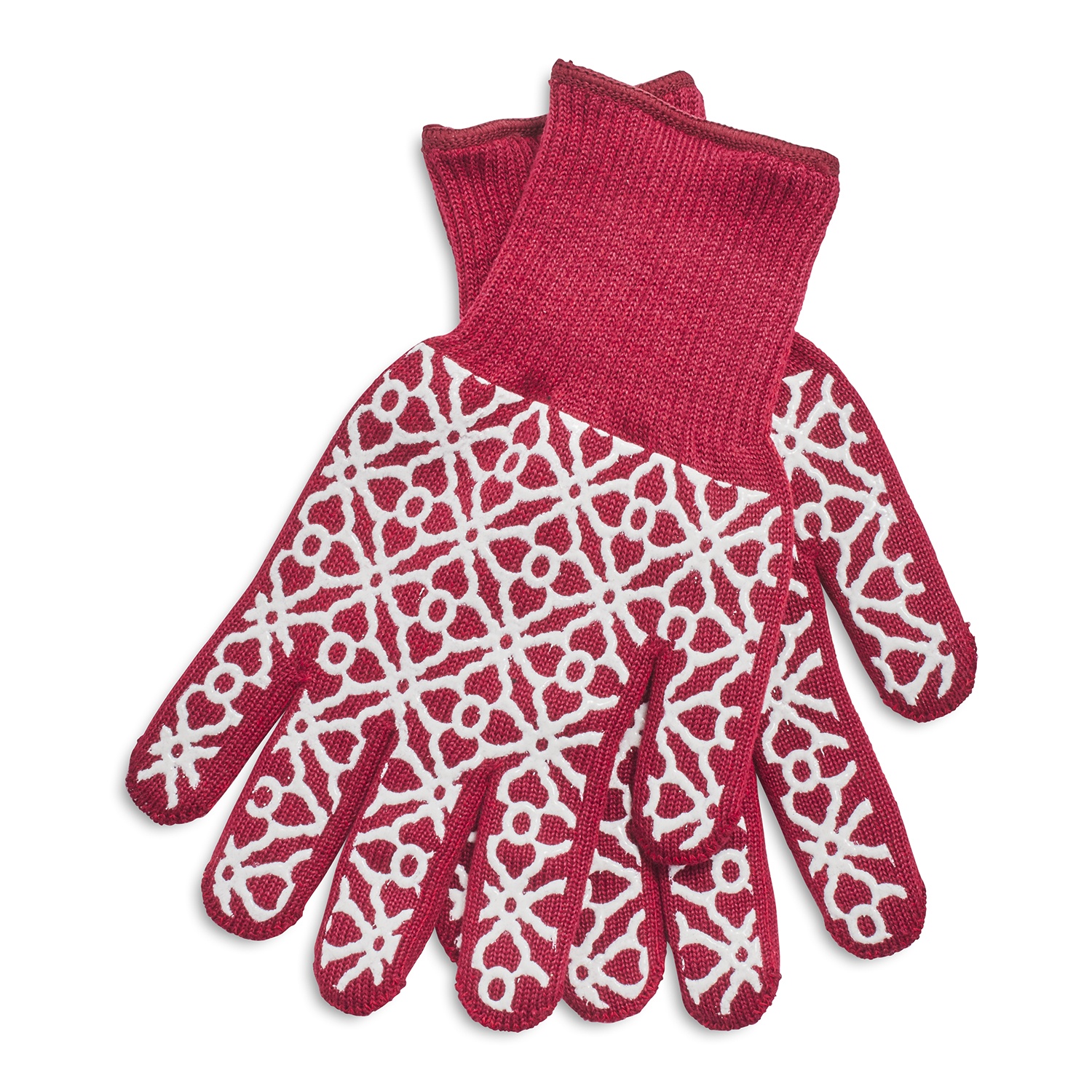 slide 1 of 1, Sur La Table Tile Oven Gloves, Deep Red, 2 ct