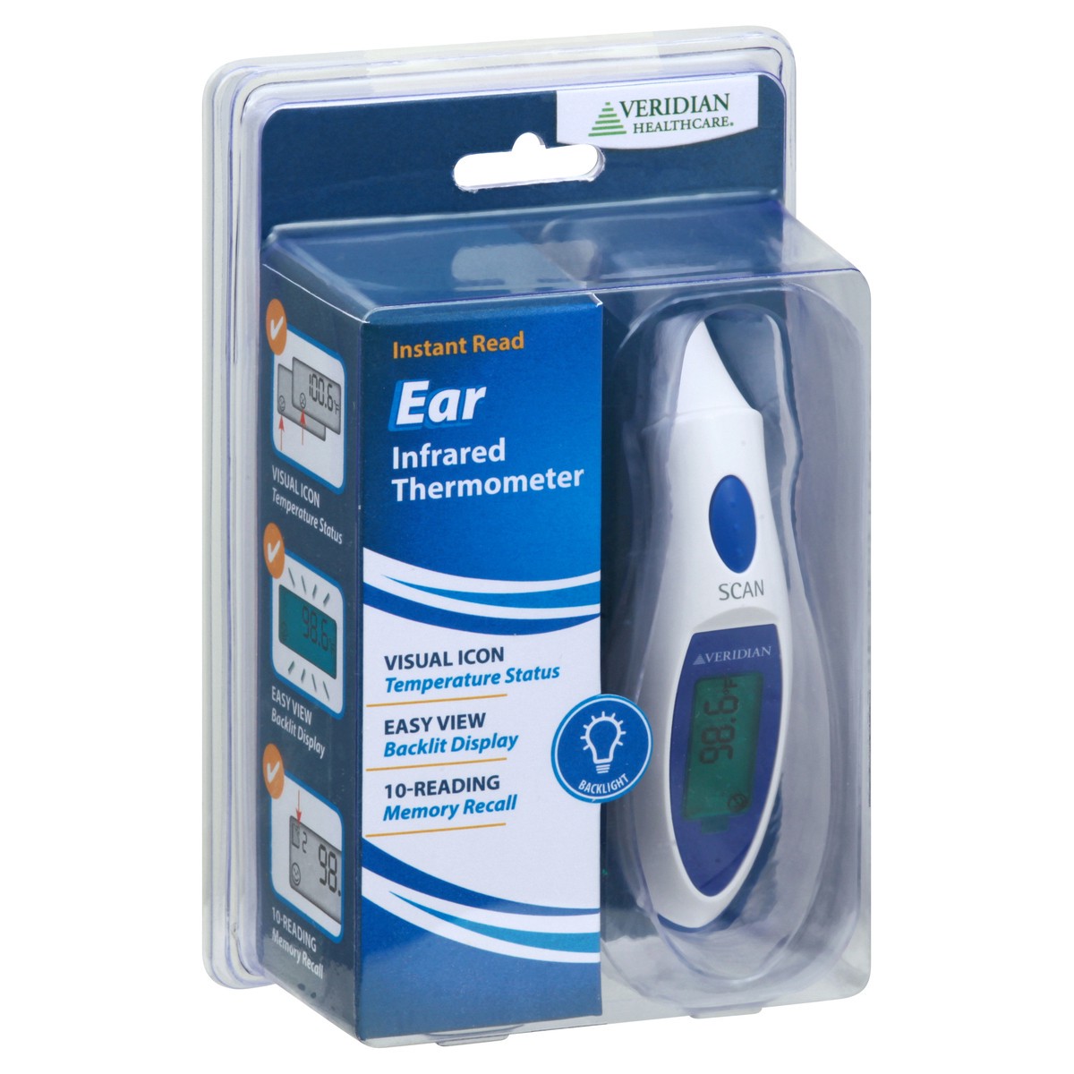 slide 5 of 11, Veridian Healthcare Instant Read Ear Infrared Thermometer 1 ea, 1 ct