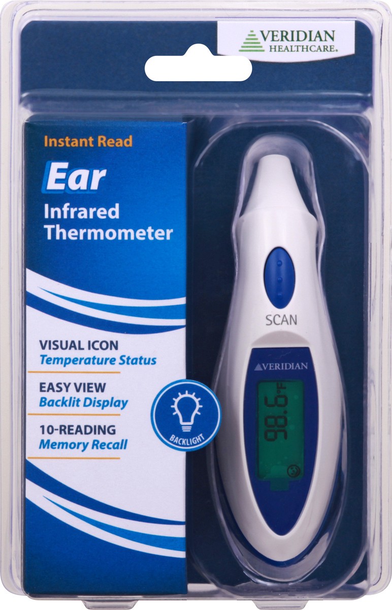 slide 7 of 11, Veridian Healthcare Instant Read Ear Infrared Thermometer 1 ea, 1 ct