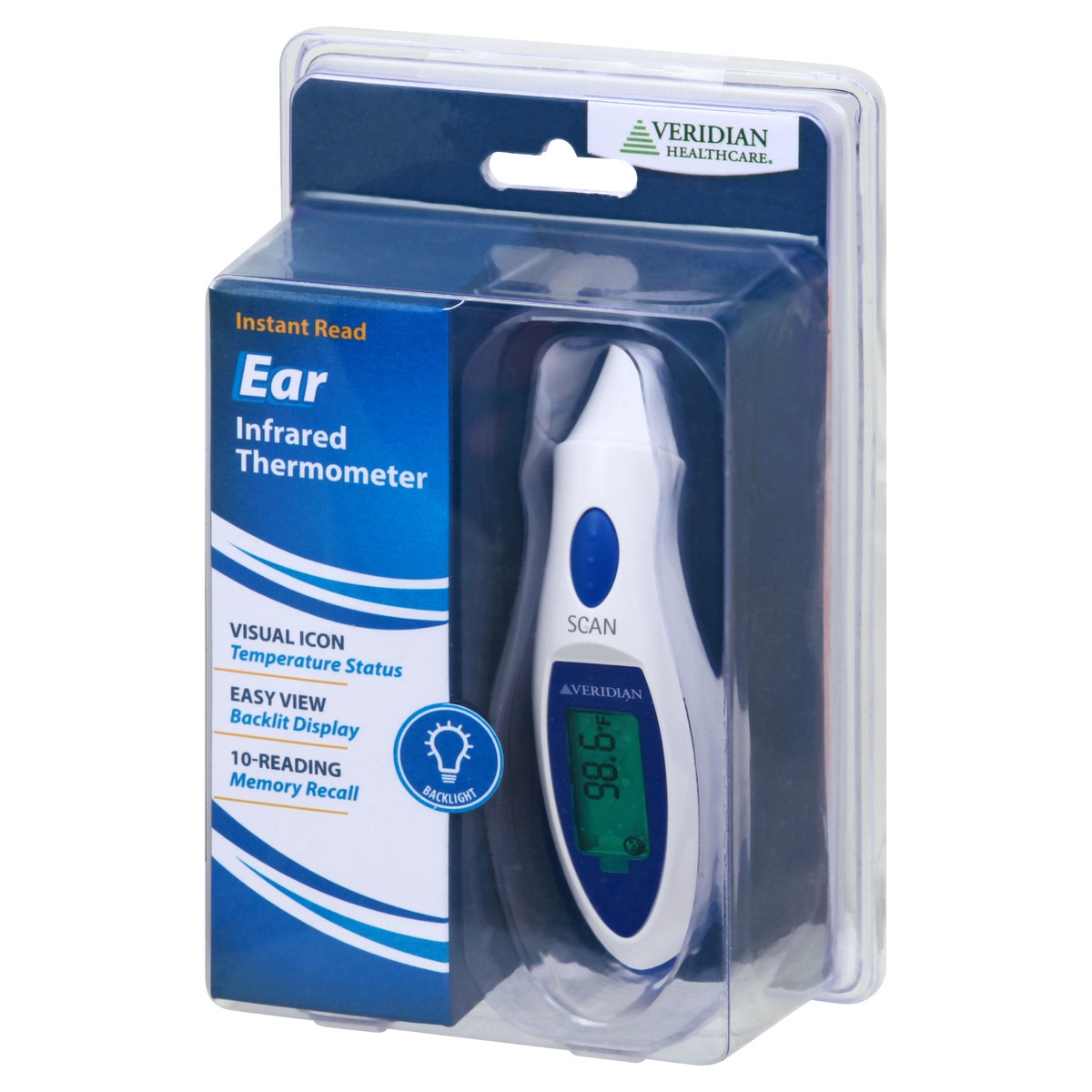 slide 6 of 11, Veridian Healthcare Instant Read Ear Infrared Thermometer 1 ea, 1 ct