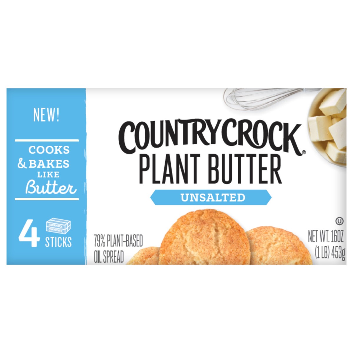 slide 10 of 11, Country Crock Homestyle Dairy Free Butter Unsalted Sticks, 16 oz, 4-pack, 4 ct
