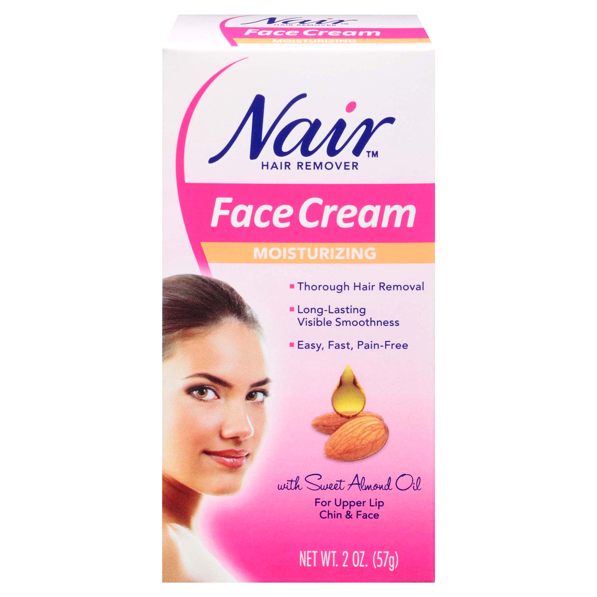 slide 1 of 7, Nair Facial Hair Remover Cream, 2 oz