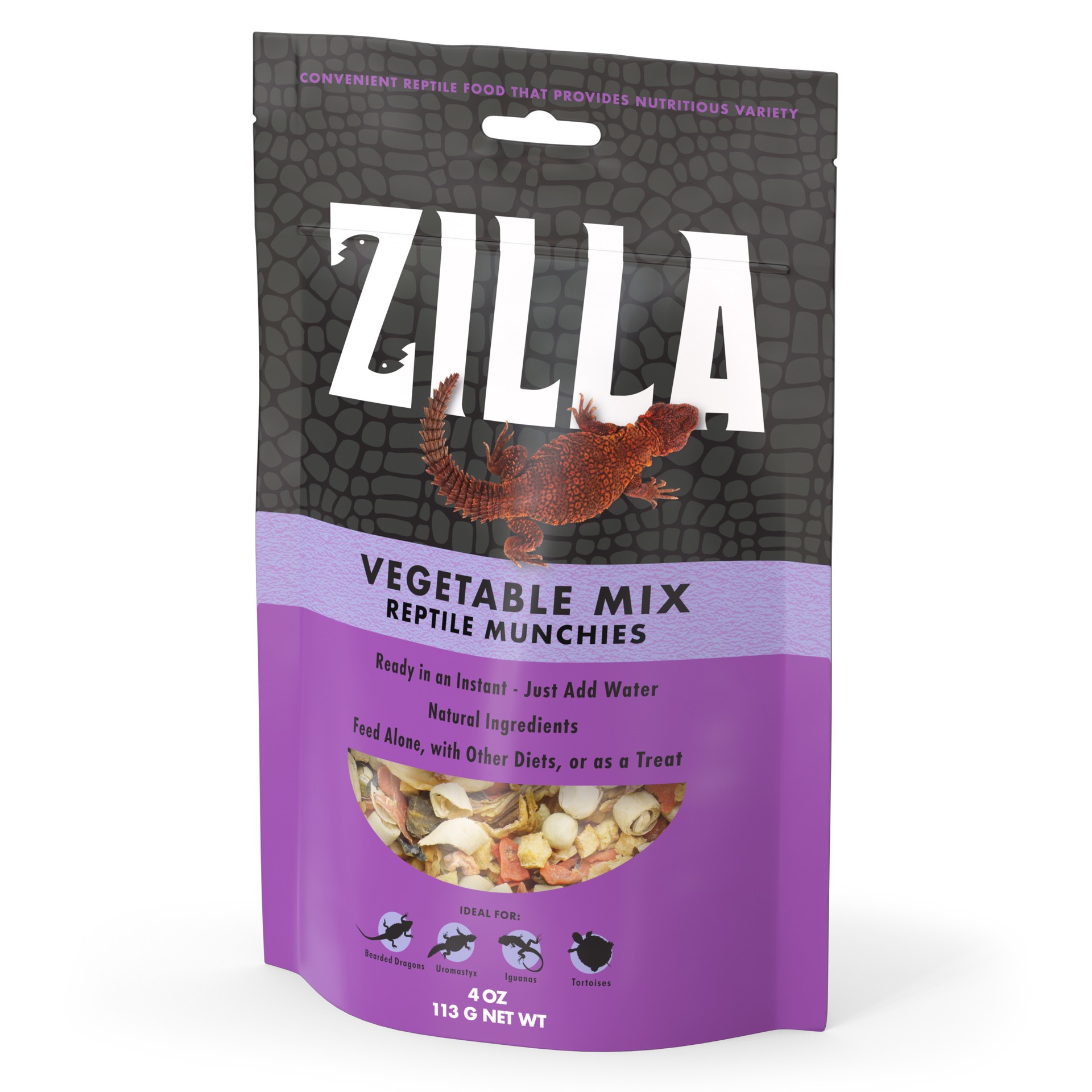 slide 1 of 7, Zilla Reptile Munchies Vegetable Mix 4 Ounces, 1 ct