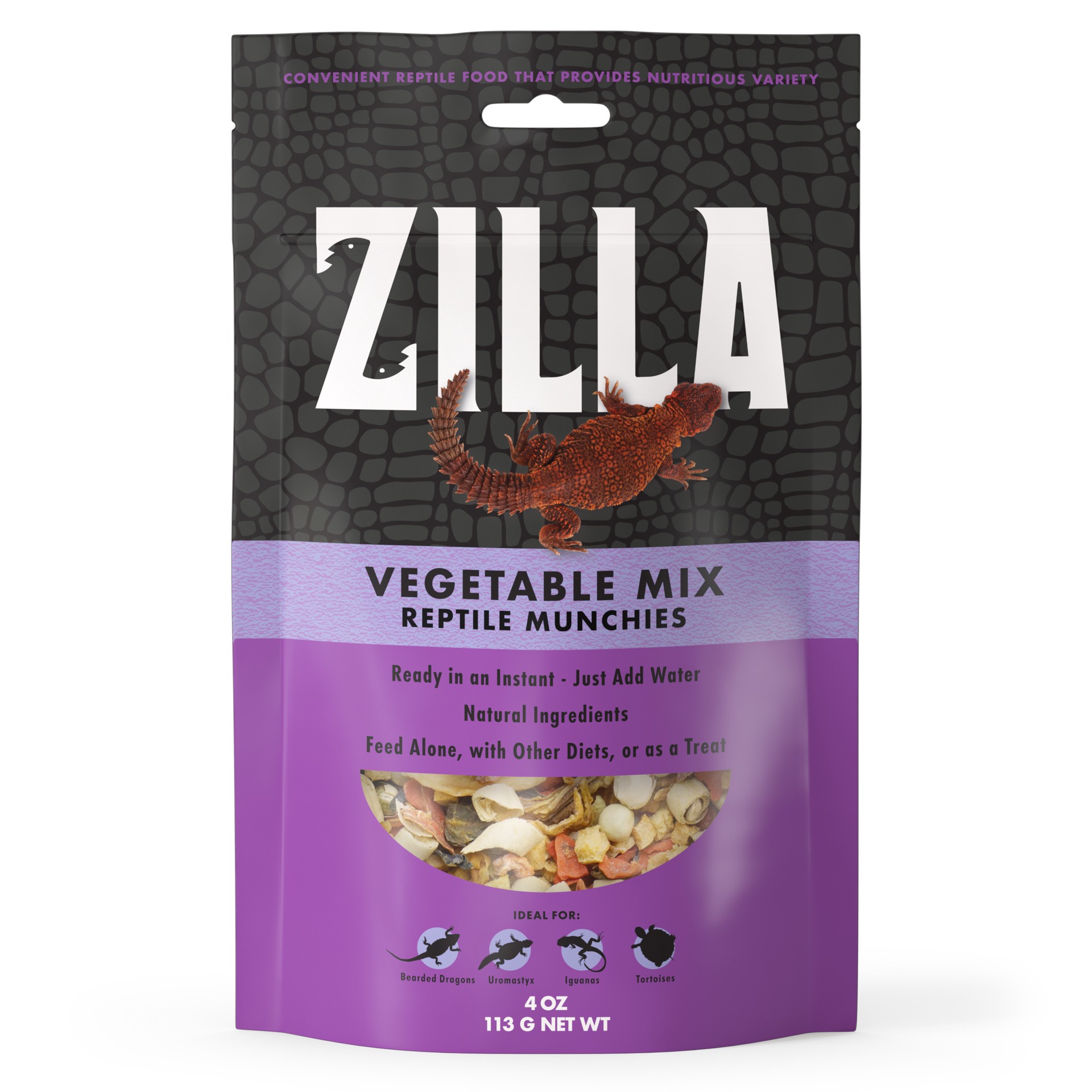 slide 5 of 7, Zilla Reptile Munchies Vegetable Mix 4 Ounces, 1 ct