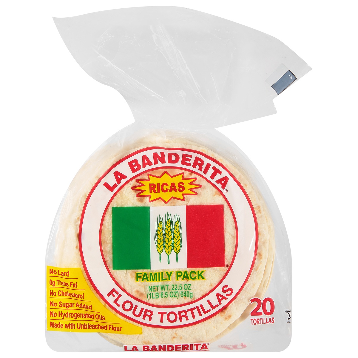 slide 1 of 2, La Banderita Tortils Flour Ricas Family Pack, 22.5 oz