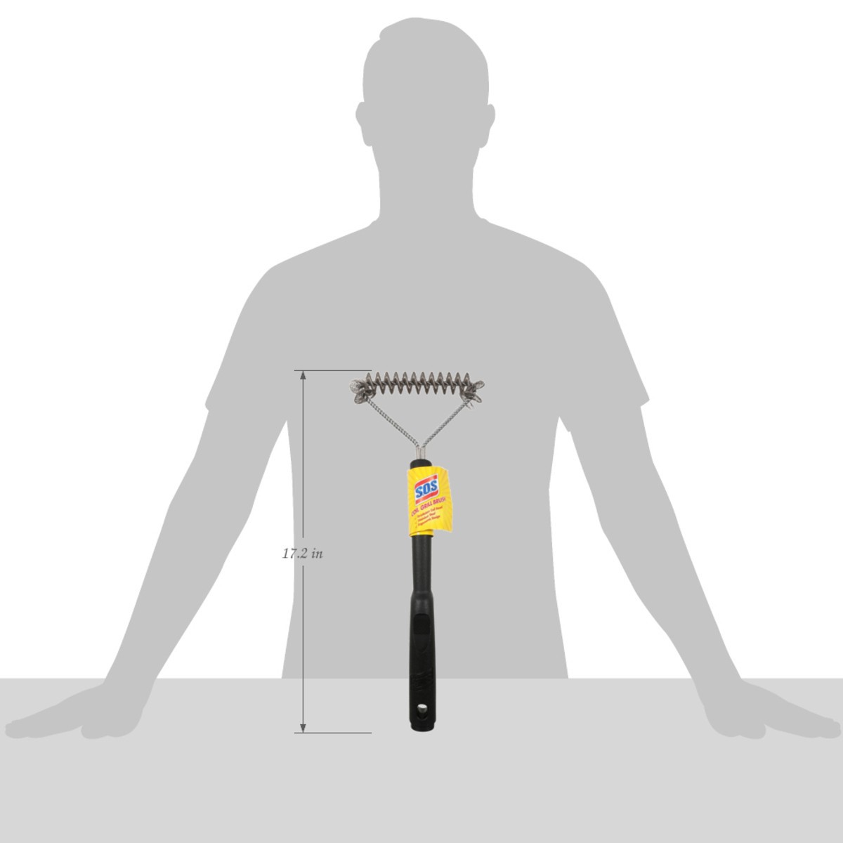 slide 10 of 12, S.O.S. Coil Grill Brush 1 Each, 1 ct