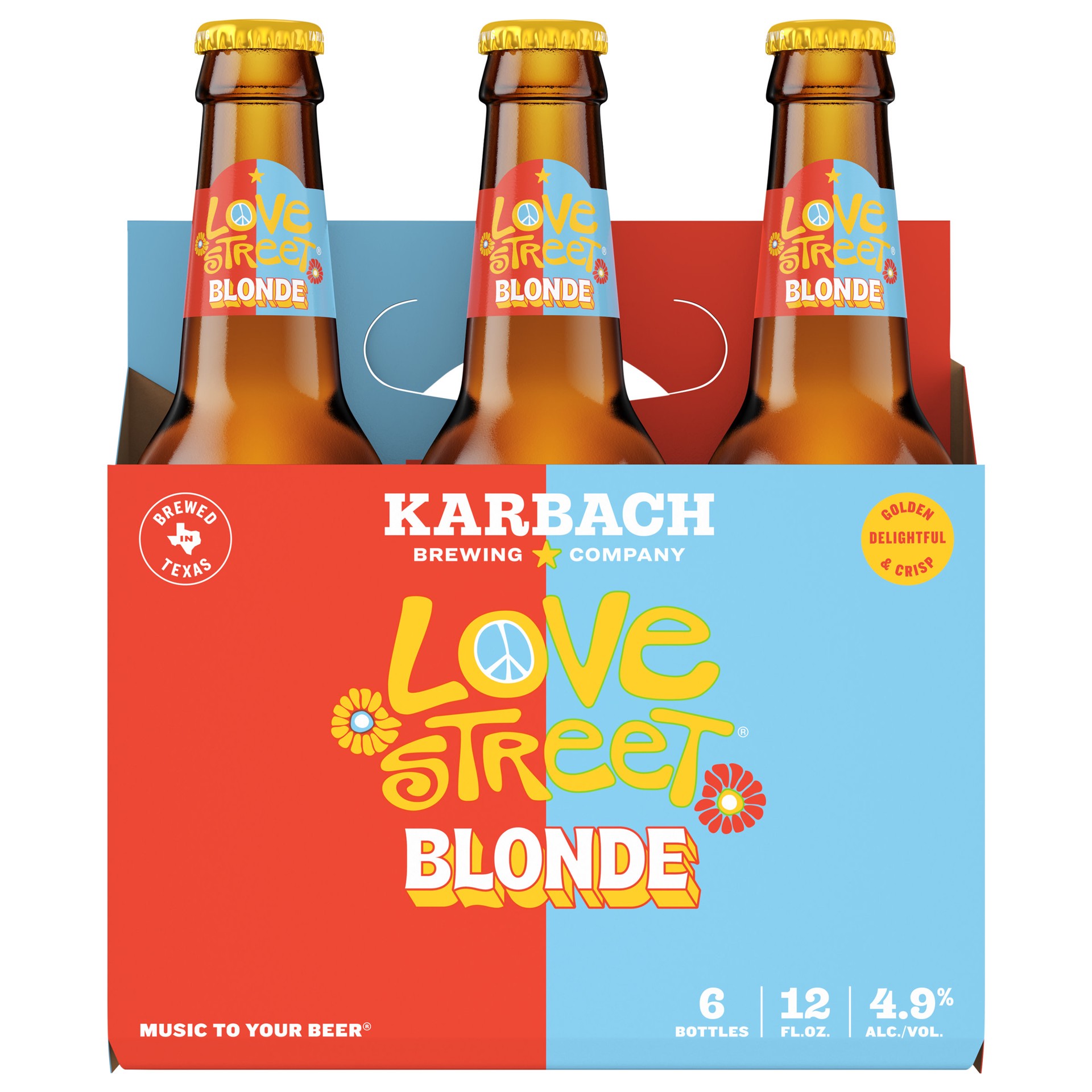 slide 5 of 7, Karbach Brewing Company Love Street Blonde Craft Beer, 6 Pack Beer, 12 FL OZ Bottles, 72 fl oz
