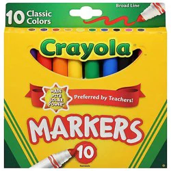 Crayola Markers Broad Line Classic Colors - 10 Count