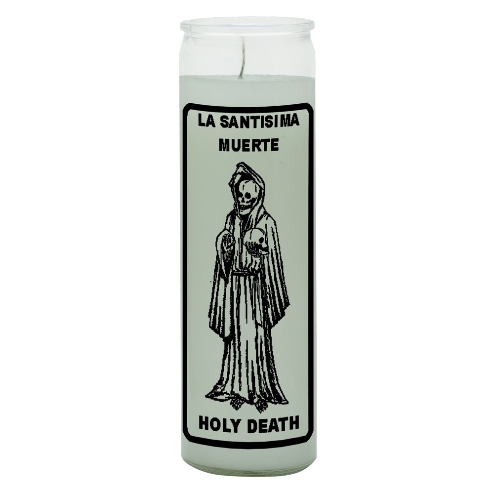 slide 1 of 1, St. Jude Holy Death Candle - White Ink, 1 ct