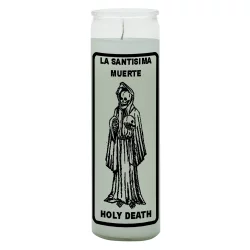St. Jude Holy Death Candle - White Ink