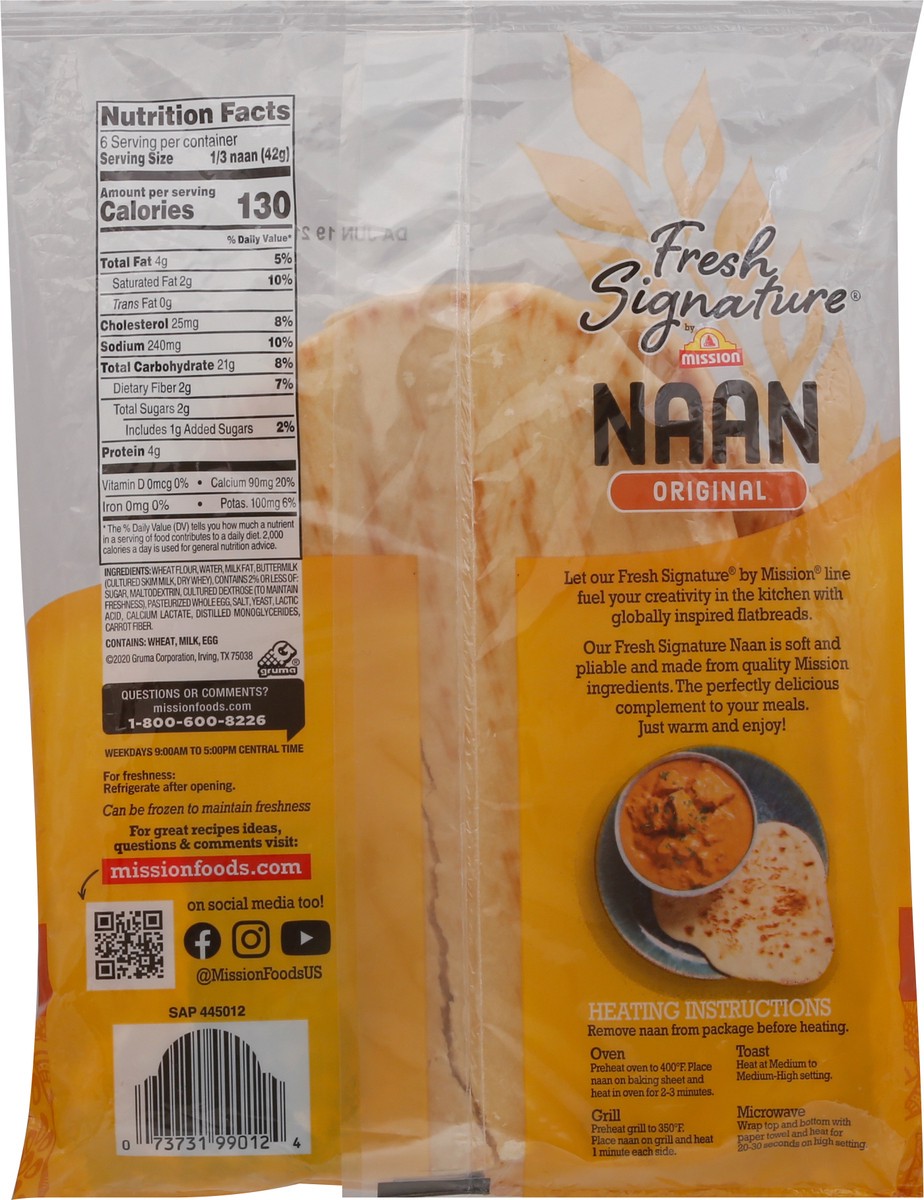 slide 7 of 9, Mission Fresh Signature Original Naan Bread 2 ea Bag, 2 ct