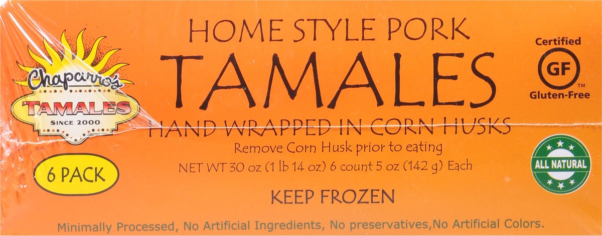 slide 5 of 9, Chaparros Tamales Home Style Pork Tamales 6 ea, 6 ct