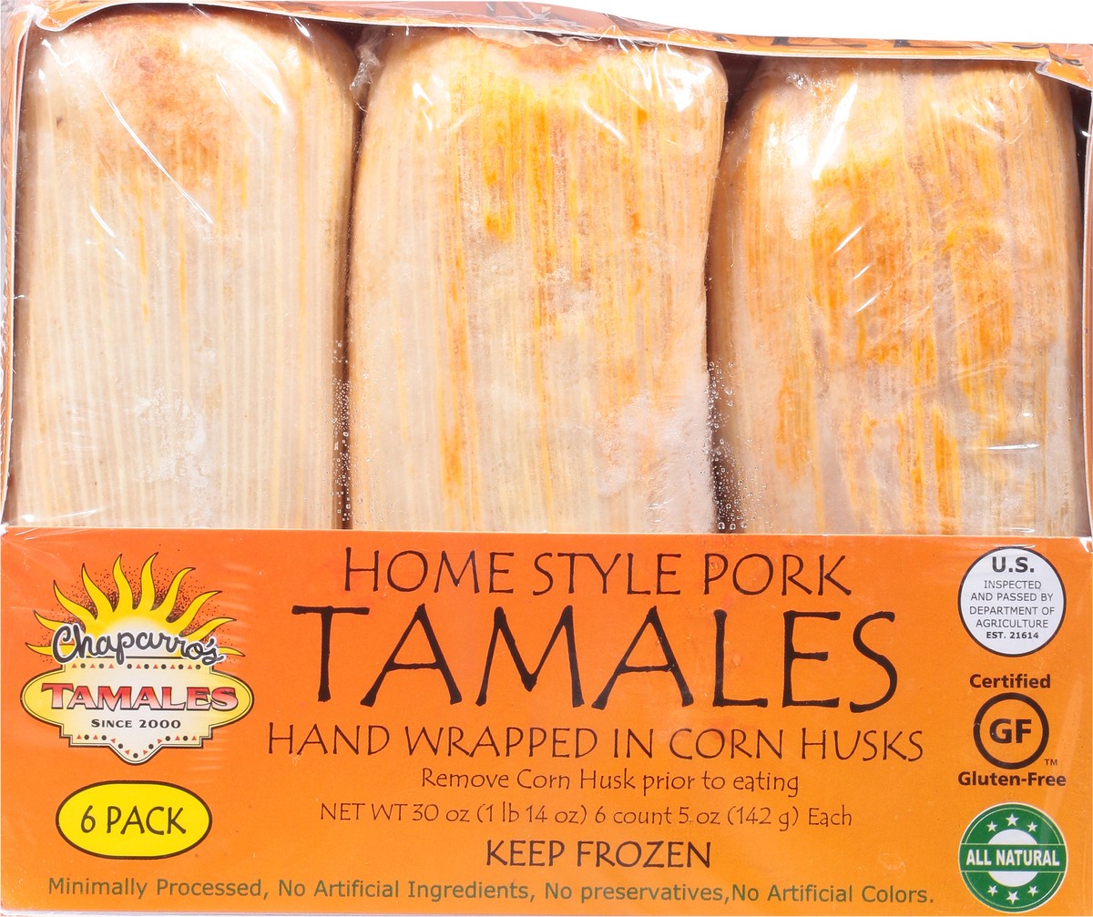 slide 7 of 9, Chaparros Tamales Home Style Pork Tamales 6 ea, 6 ct