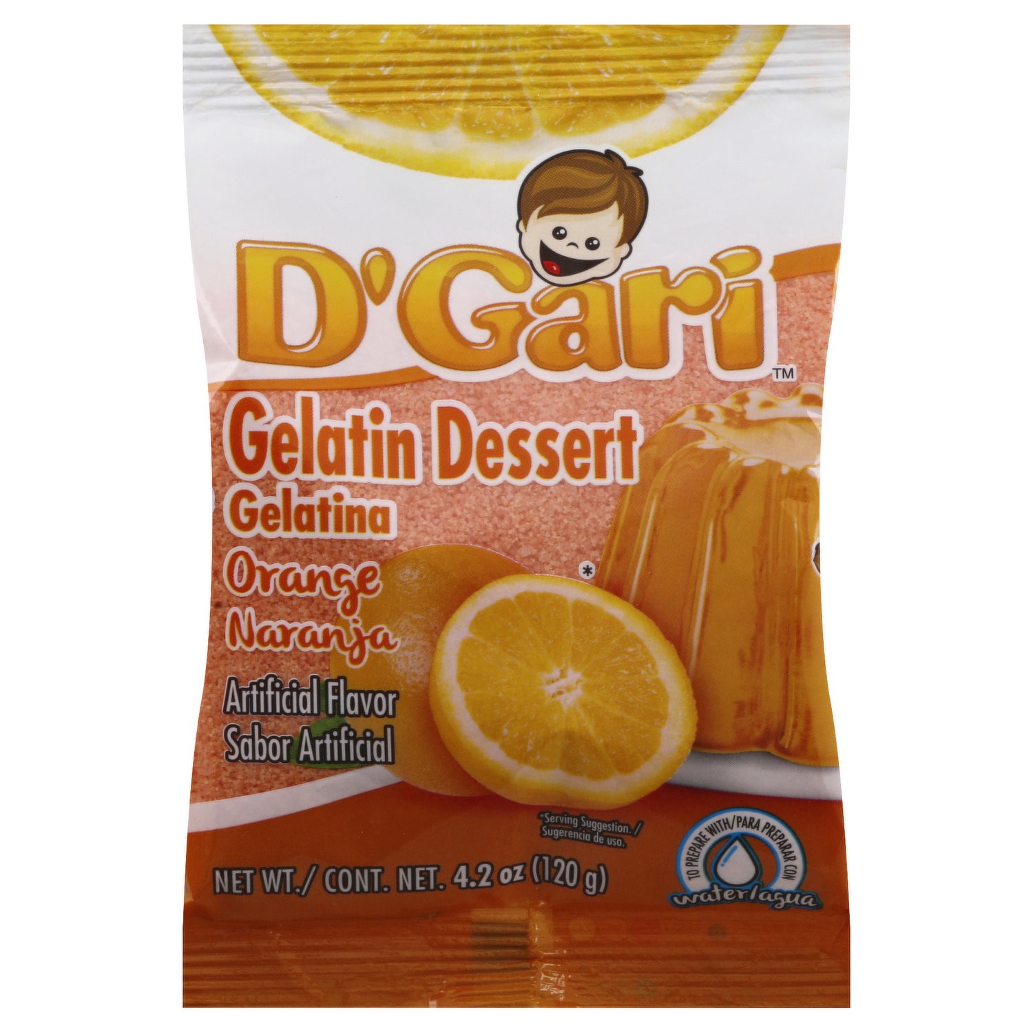 slide 1 of 7, D'Gari Orange Gelatin, 4.2 oz