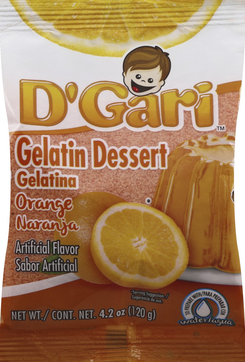 slide 1 of 7, D'Gari Orange Gelatin, 4.2 oz