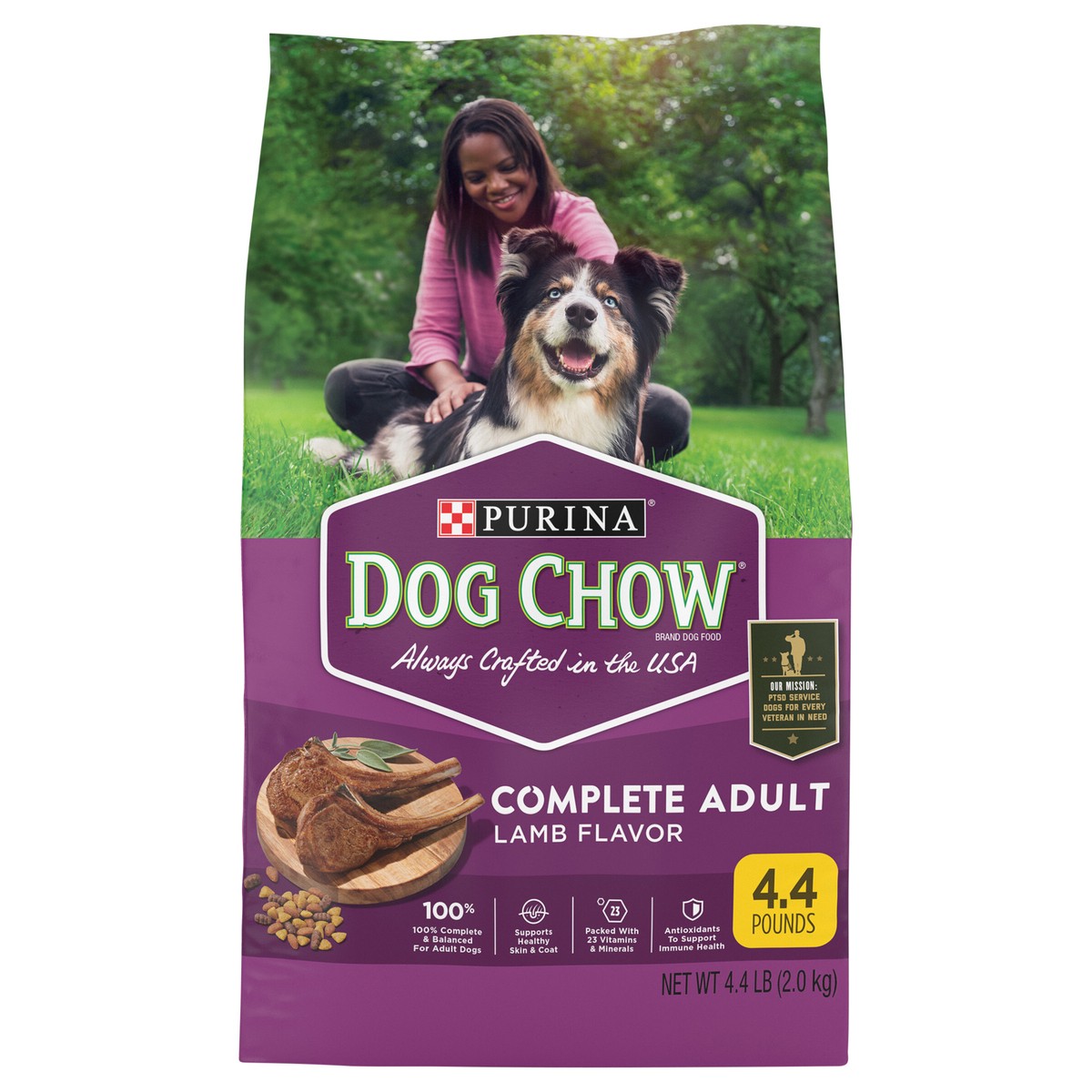 slide 15 of 15, Dog Chow Purina Dog Chow Complete Adult Dry Dog Food Kibble With Lamb Flavor, 4.4 lb