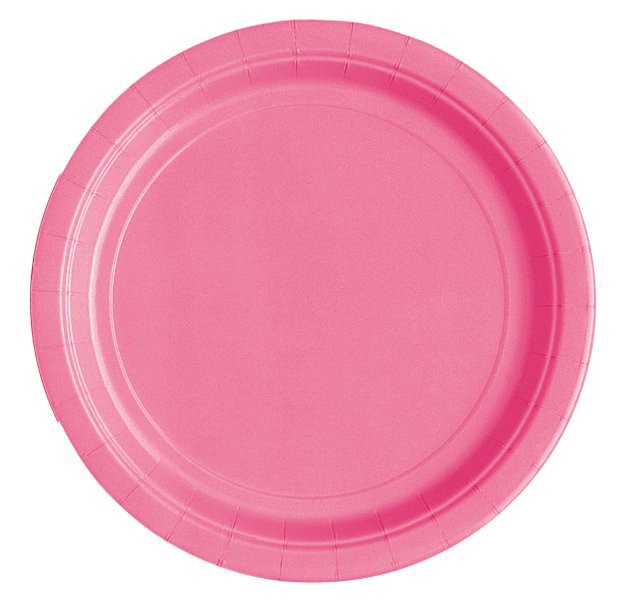 slide 1 of 1, unique Party Paper Dinner Plates - Hot Pink, 16 Ct, 16 ct
