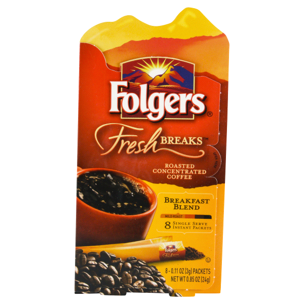 slide 1 of 1, Folgers Fresh Breaks Breakfast Blend Coffee, 1 ct