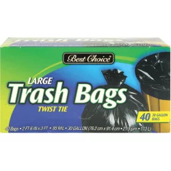 Best Choice Flap Tie Trash Bag 30 Gallon