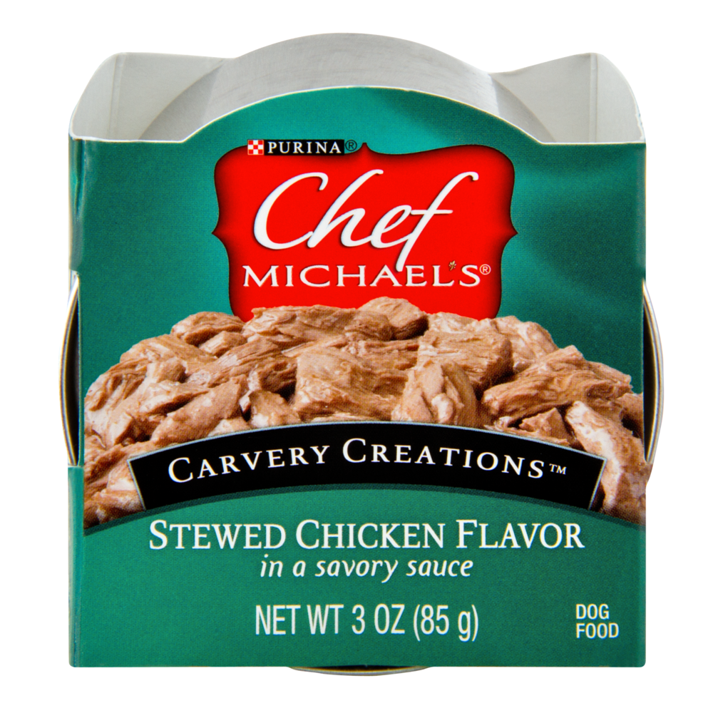 slide 1 of 1, Purina Chef Michaels Carvery Creations Stewed Chicken Flavor Dog Food, 1 ct