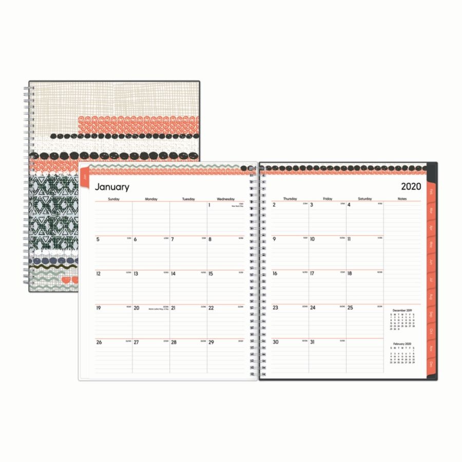 slide 2 of 4, Blue Sky Weekly/Monthly Planner, 8-1/2'' X 11'', Chella, January To December 2020, 1 ct