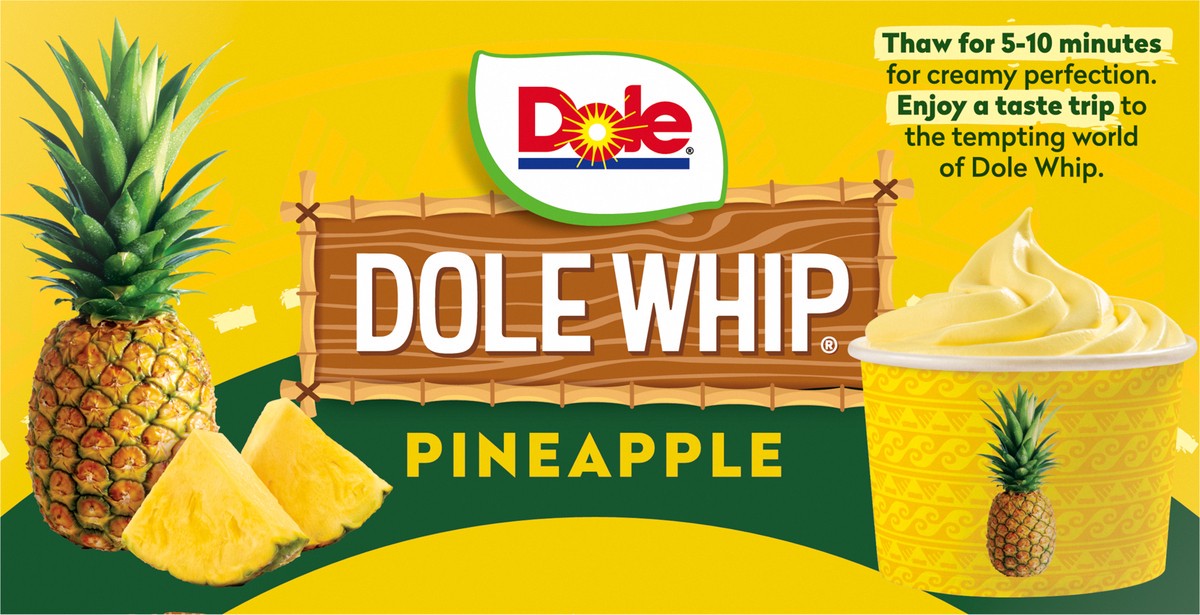 slide 8 of 10, Dole Whip Frozen Treat, Pineapple, 4-3.6 Fl Oz, 4 ct; 3.6 oz