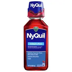 Vicks NyQuil Cold & Flu Medicine Liquid - Cherry - 12 fl oz