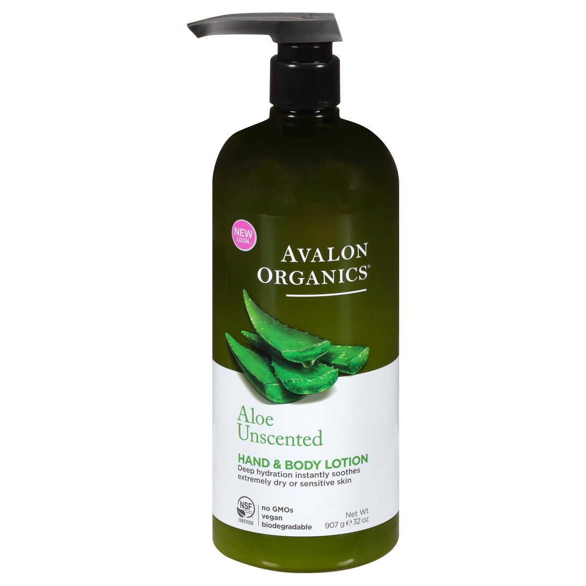 slide 1 of 9, Avalon Organics Aloe Unscented Hand & Body Lotion 32 oz. Pump, 32 oz