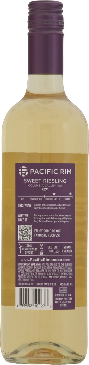 slide 3 of 12, Pacific Rim Columbia Valley Washington Sweet Riesling 750 ml, 750 ml
