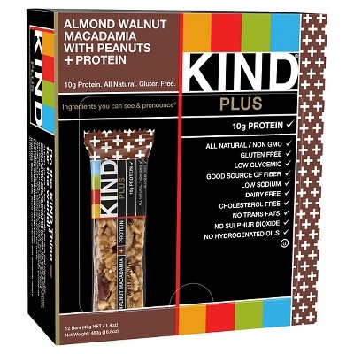 slide 1 of 1, KIND Almond Walnut Macadamia With Peanuts + Protein Nutrition Bars, 12 ct