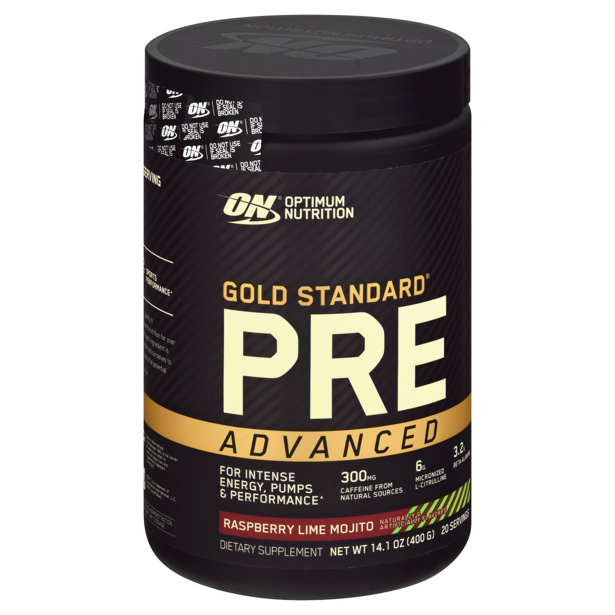 slide 5 of 12, Optimum Nutrition Gold Standard Advanced Raspberry Lime Mojito Pre-Workout 14.1 oz, 14.1 oz