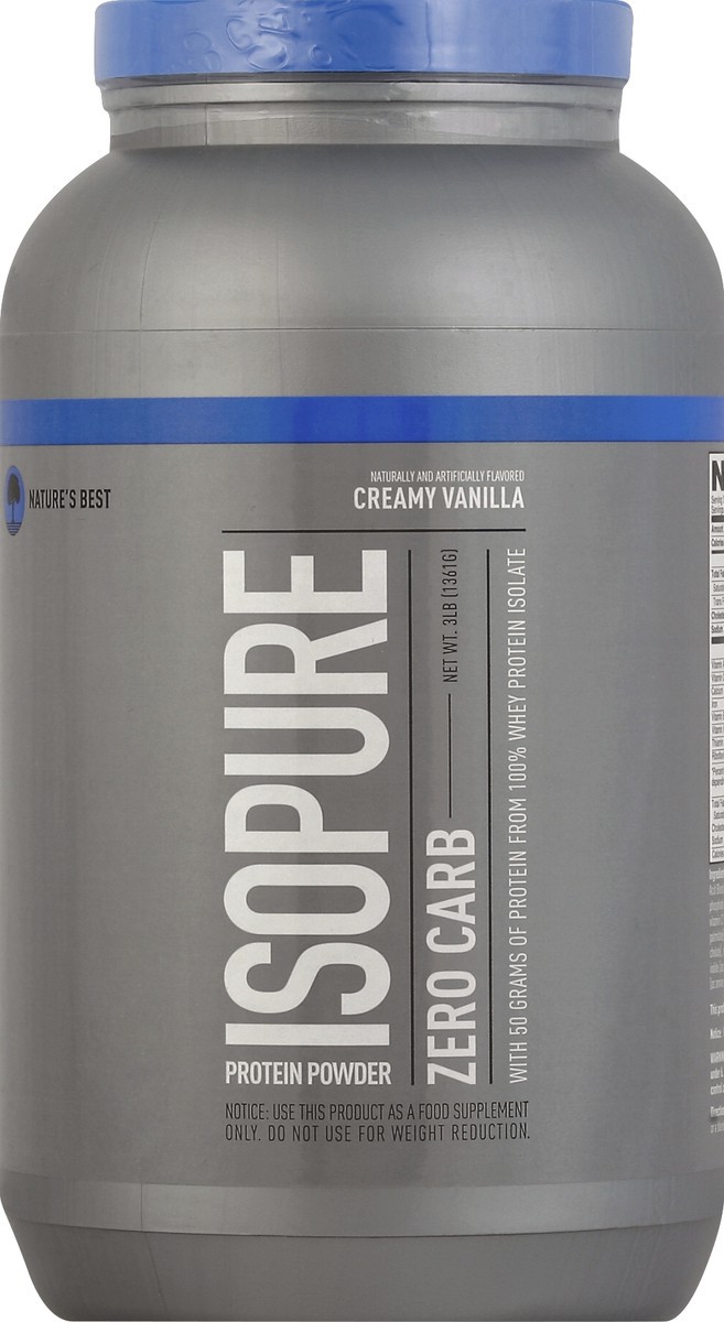 slide 2 of 3, Nature's Best Isopure Zero Carb Protein Powder Creamy Vanilla, 3 lb