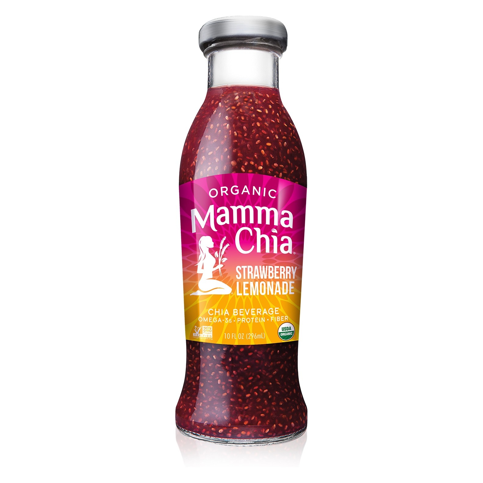 slide 1 of 1, Mamma Chia Organic Chia Beverage Strawberry Lemonade - 10 oz, 10 oz