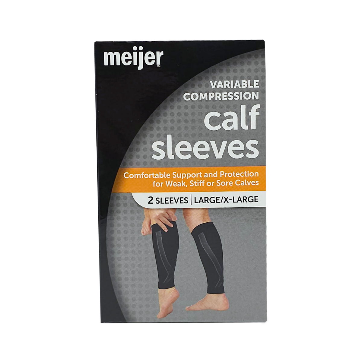 slide 1 of 17, Meijer Calf Compression Sleeve L/Xl, LG/XL