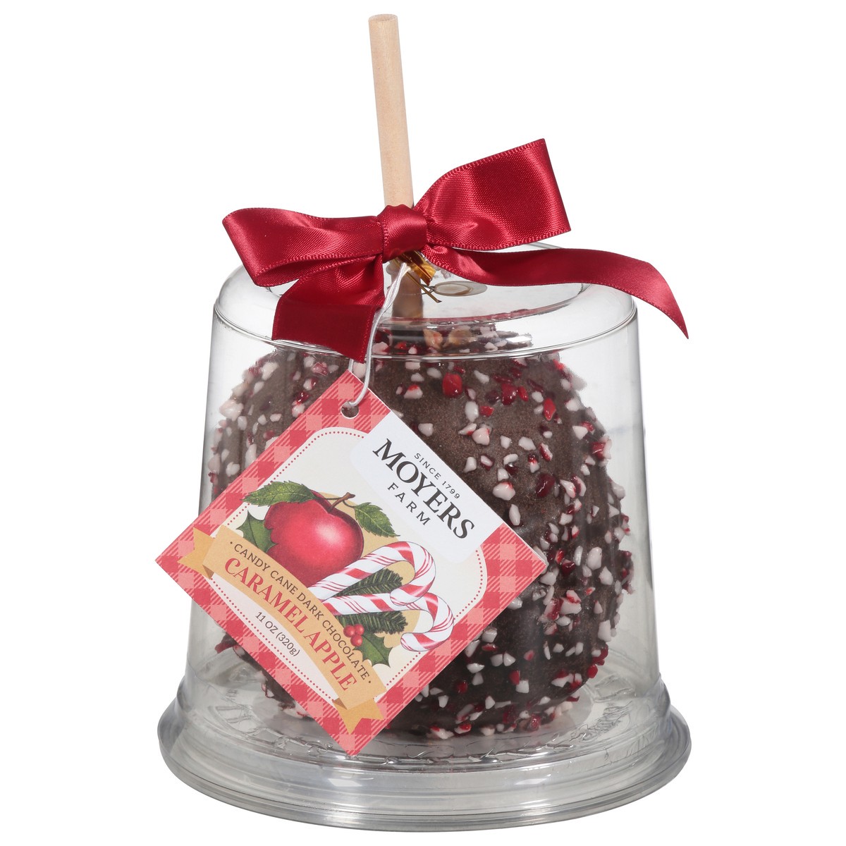 slide 8 of 9, Moyers Candy Cane Dark Chocolate Caramel Apple 11 oz, 11 oz