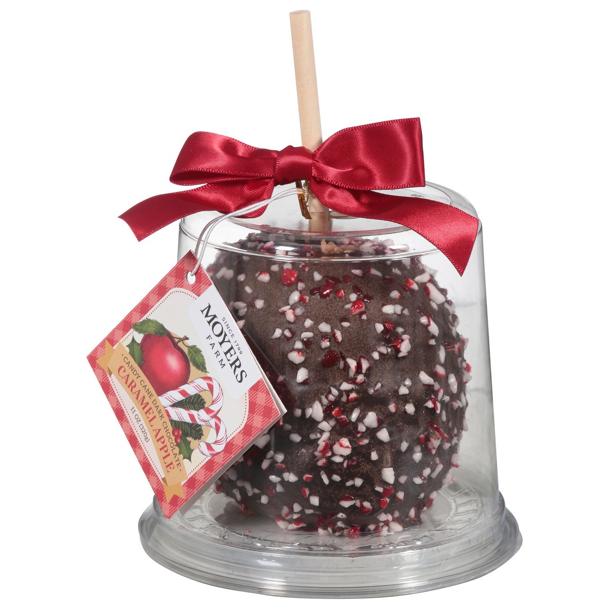 slide 5 of 9, Moyers Candy Cane Dark Chocolate Caramel Apple 11 oz, 11 oz