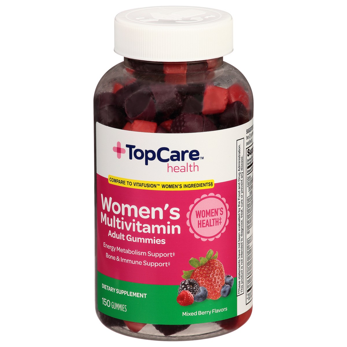 slide 2 of 9, TopCare Health Women's Mixed Berry Flavors Multivitamin 150 Adult Gummies, 150 ct