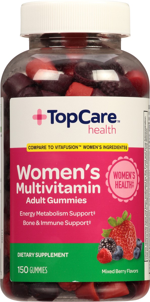 slide 9 of 9, TopCare Health Women's Mixed Berry Flavors Multivitamin 150 Adult Gummies, 150 ct
