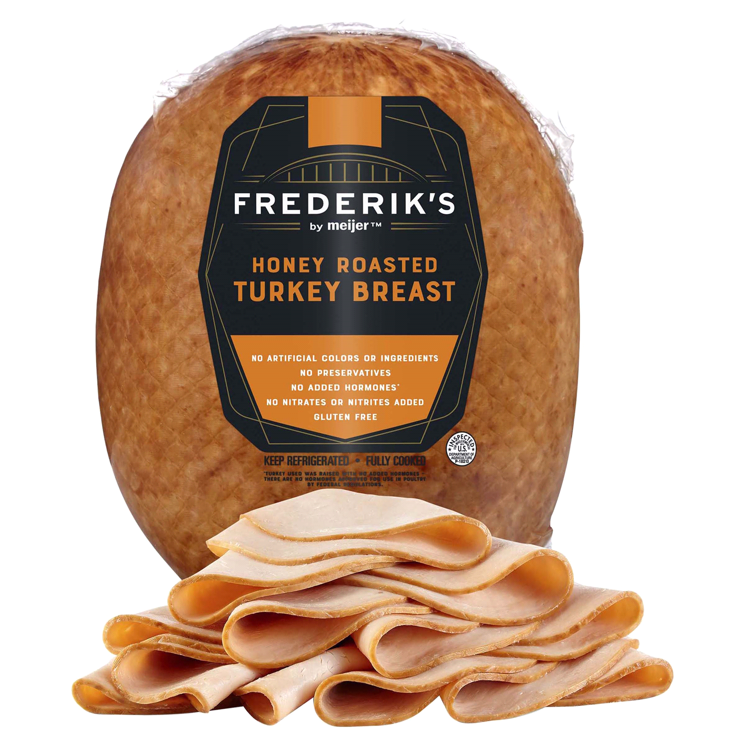 slide 1 of 3, FREDERIKS BY MEIJER Frederik's By Meijer Honey Roasted Turkey Breast, per lb