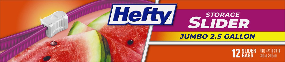 slide 6 of 9, Hefty 2.5 Gallon Storage Slider Bags Jumbo 12 ea, 12 ct