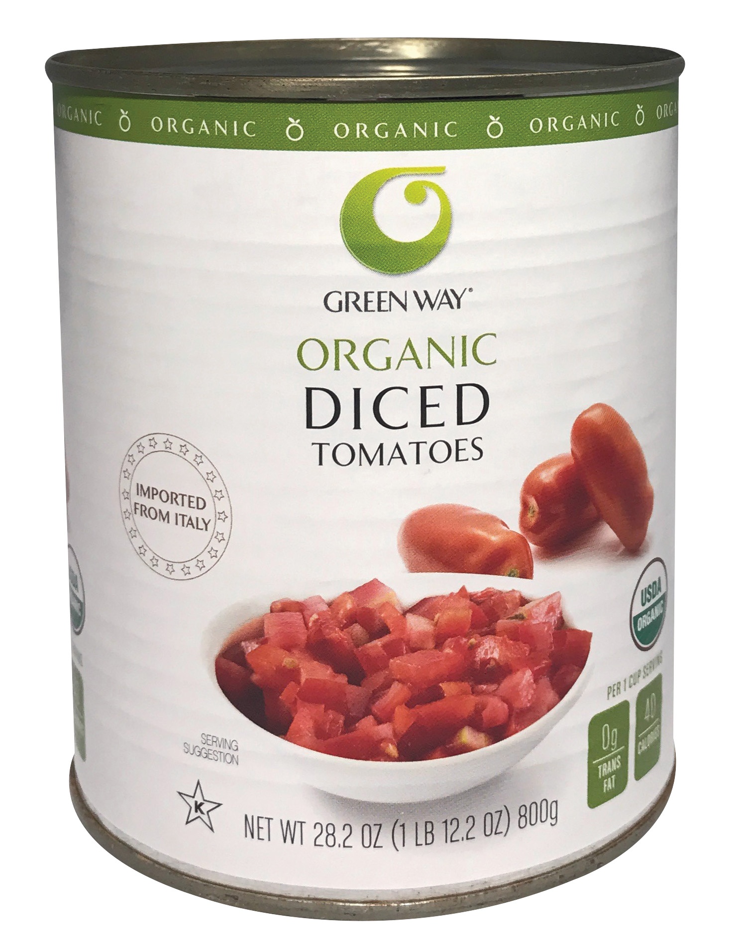 slide 1 of 1, Green Way Organic Diced Tomatoes, 28 oz