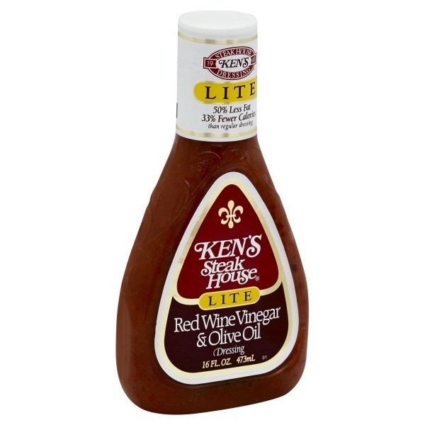 slide 1 of 10, Ken's Steak House Lite Dressing Red Wine Vinegar & Olive Oil, 16 fl oz